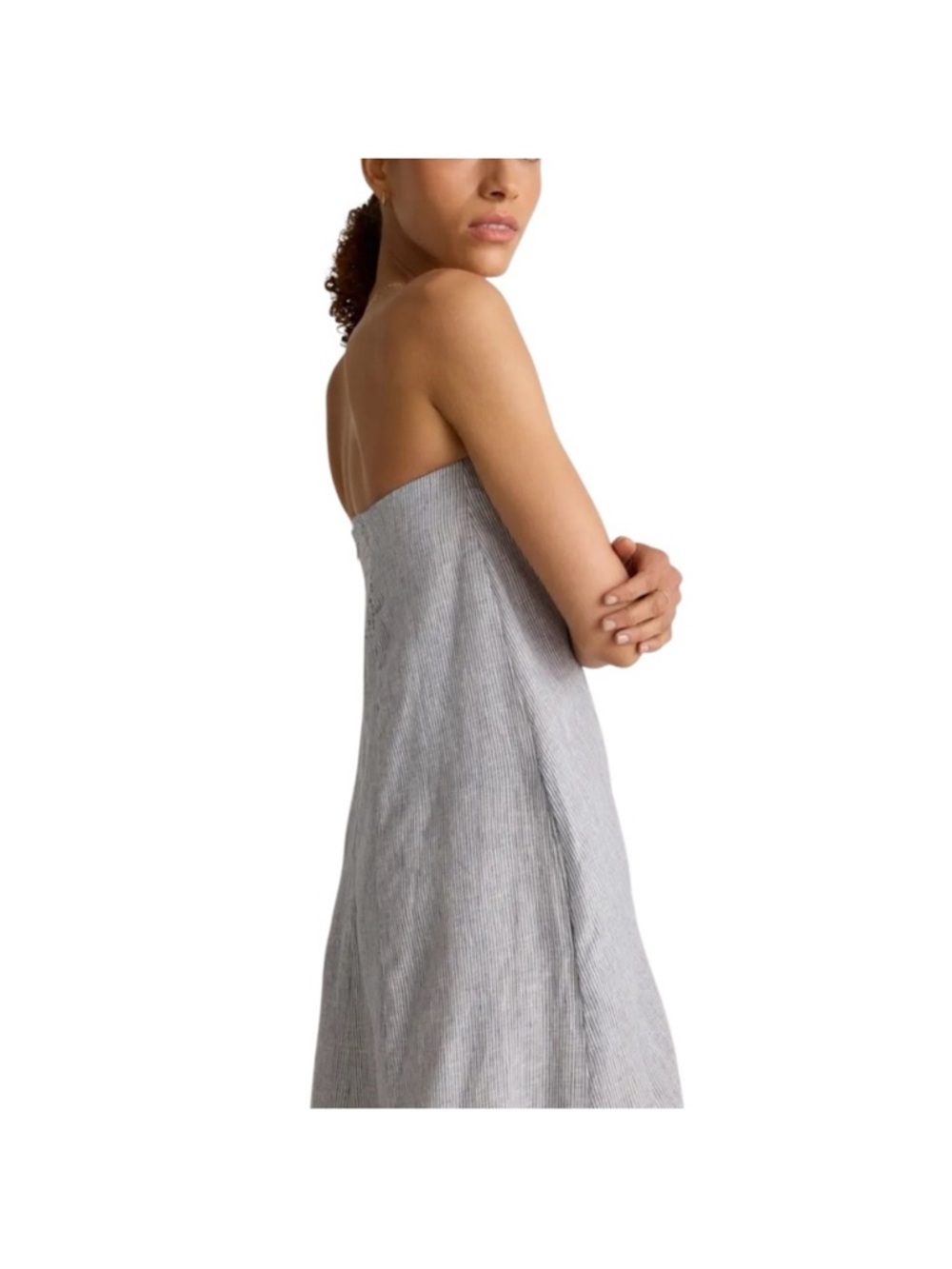 Quince 100% European Linen Strapless Maxi Dress - Picture 10 of 14